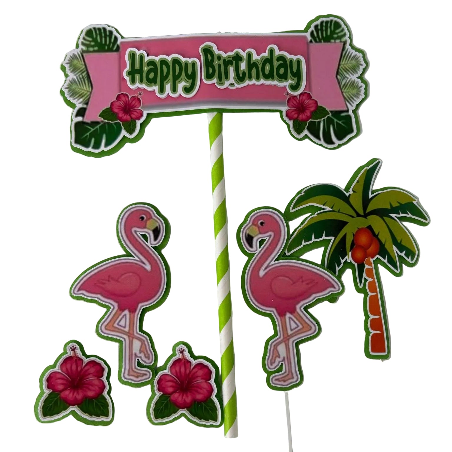 flamingo cake topper, tropical decoration, personalized flamingo topper, flamingo party, tropical cake, summer cake, topper for bakers